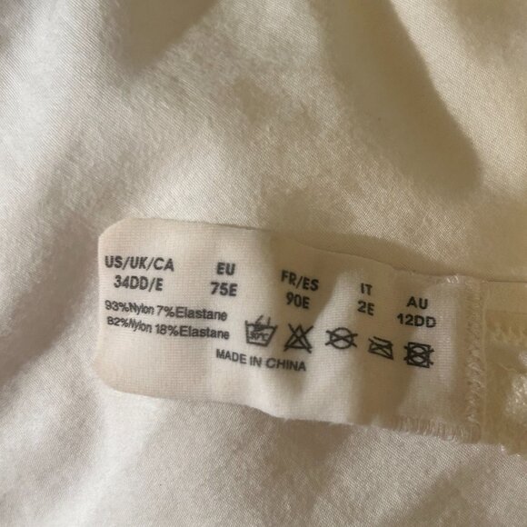 Women's See Through Lace Balconette Sexy Unlined Demi Cup Underwire Non-Padded L - Picture 4 of 4